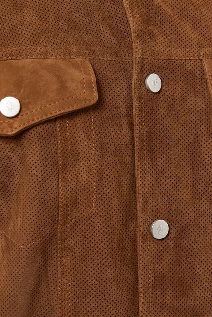 Western Perforated Suede Jacket