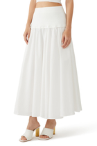 Stella Maxi Skirt with Knit Yoke