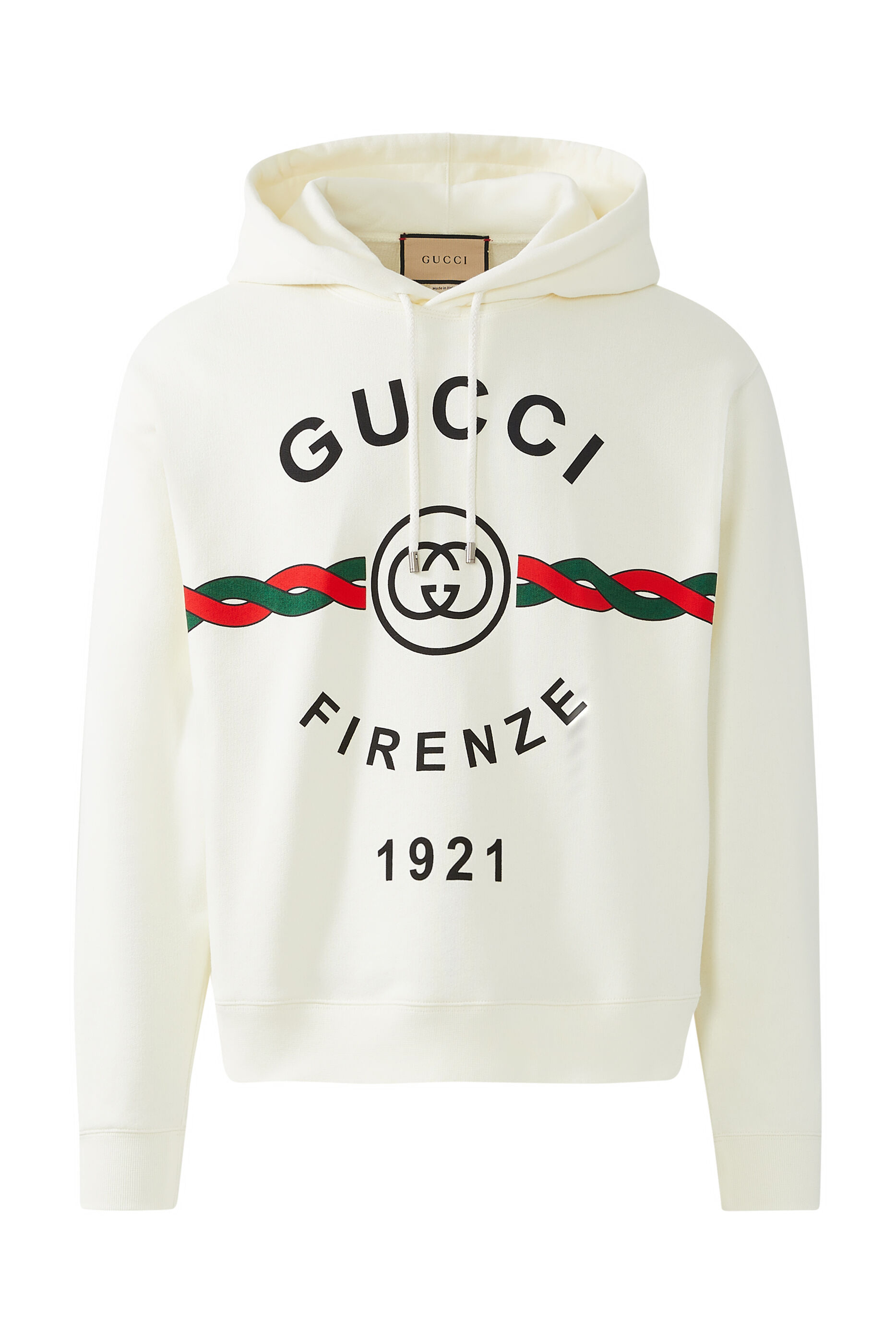 Gucci logo print discount hoodie