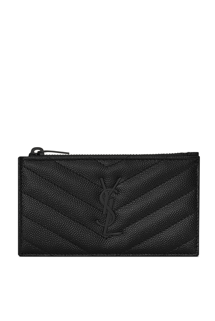 Monogram Fragments Zip Card Case