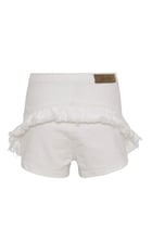 Fringe White Shorts