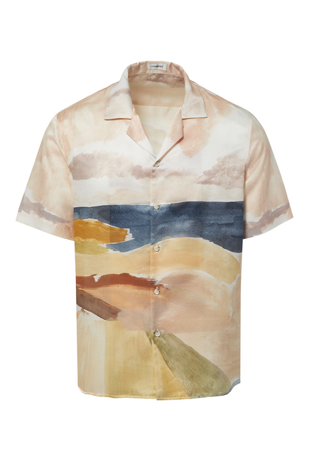 Shoreline Landscape-Print Shirt