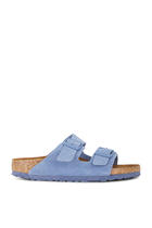 Arizona Two-Strap Suede Leather Slides