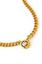 Floating Hex Pendant Necklace, 18k Gold-Plated Brass