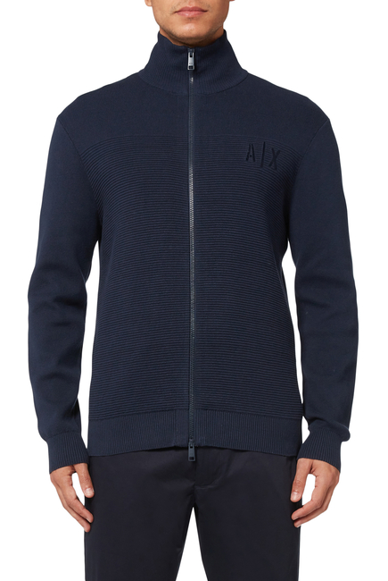 Ribbed Zip Jumper