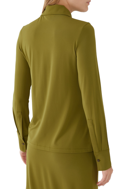 Slim Long-Sleeve Button-Front Shirt