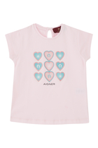 Kids Hearts-Print T-Shirt