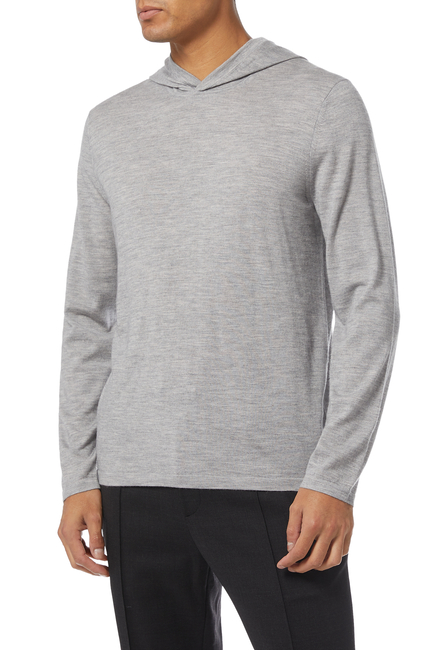 Wool-Cashmere Pullover Hoodie