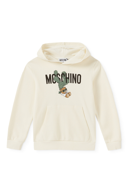 MOSCHINO SWEATSHIRT WITH COLORFUL BEAR GRAPHIC