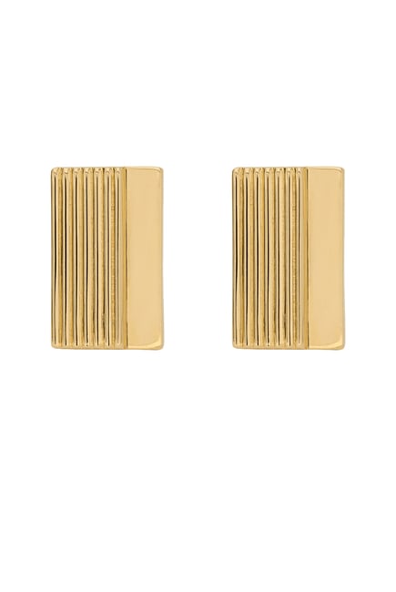 Rectangular Metal Cufflinks, Brass