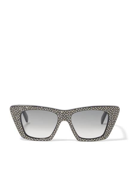 S187 Rhinestone Cat Eye Sunglasses