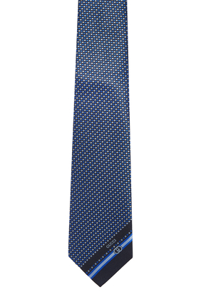 Silk Tie With Interlocking G Detail