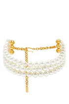 Hailey Pacifique Necklace, 24k Gold Micron Plated Brass & Pearls