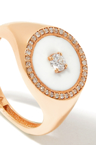 Fizzy Pinky Ring, 18k Rose Gold & Diamonds