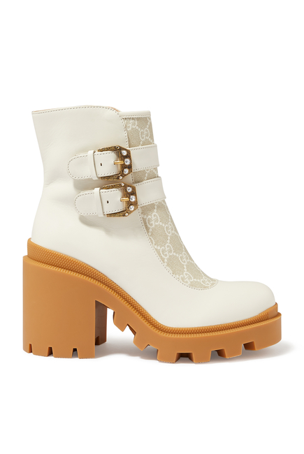 Buckle 70 Leather Ankle Boots