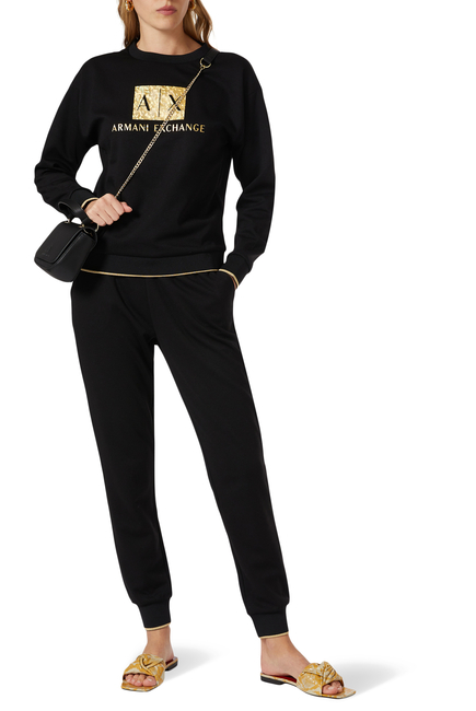 Ramadan Collection Metallic Tape Sweatshirt in Jersey