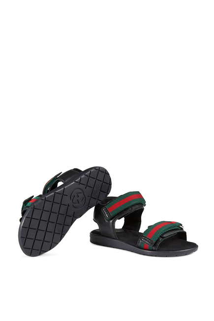Children's Leather Sandal With Web