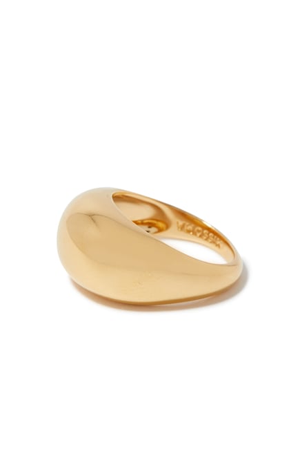 Chubby Dome Ring, 18k Gold Plated Vermeil on Sterling Silver