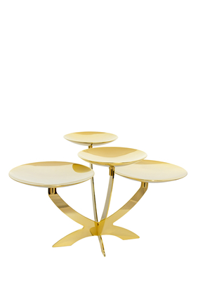 Gold-Plated Stand With 4 Plates