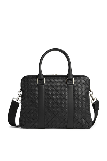 Slim Intrecciato Briefcase