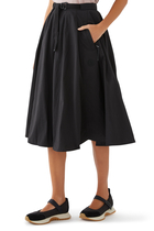 Nylon Midi Skirt