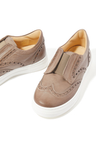 Kids Slip-On Leather Sneakers