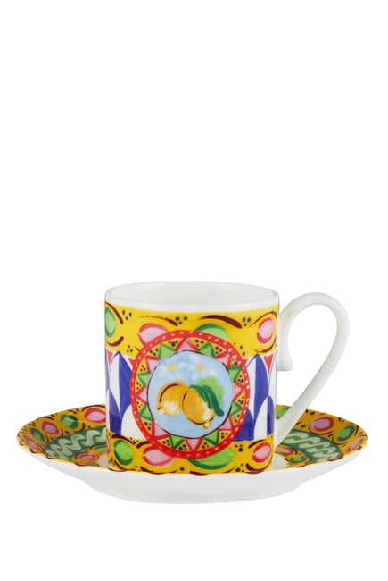 Limoni Carretto Coffee Cup & Saucer Set