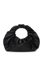 Crescent Small Satin Handle Bag