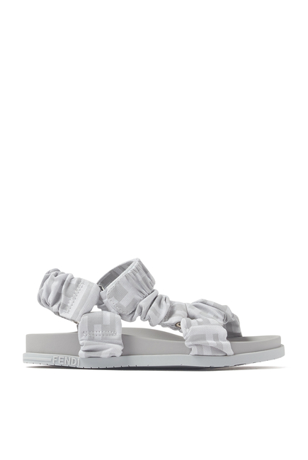 Kids Cotton Logo Sandals