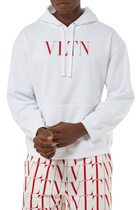 VLTN Logo Cotton Hooded Sweatshirt