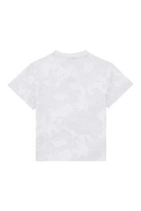 Kids Reflective Camouflage Print T-Shirt