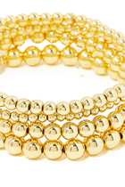 Noor Bracelet Set, 14k Gold Plated Brass