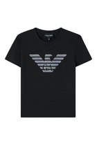 Kids Eagle Logo Cotton T-Shirt