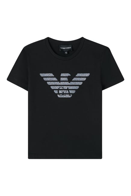 Kids Eagle Logo Cotton T-Shirt