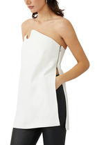 Fluid Drape Squiggly Strapless Top