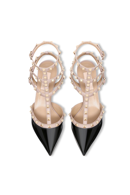 Rockstud 65 Leather Caged Pumps