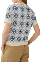 Geometric Print Knit T-Shirt