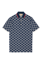 GG Cotton Jersey Jacquard Polo Shirt