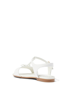 Kids Logo Patent Leather Sandals