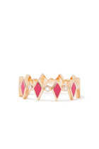 Mosaic Lakota Pink Enamel Ring