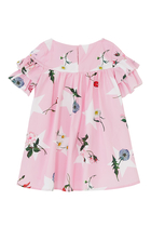 Kids Floral Print Ruffle Dress