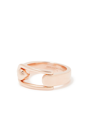 Boucle Small Ring, 24K Rose Gold-Plated Brass