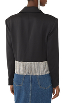 Shan Cropped Fringe Blazer