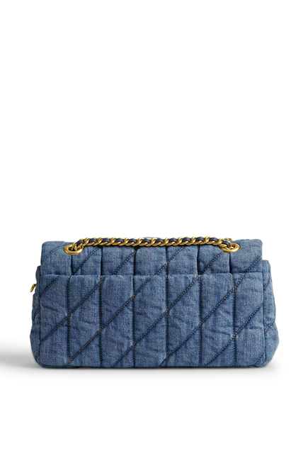 Quilted Denim Tabby Shoulder Bag 20