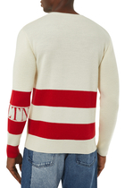 VLTN Logo Wool Crewneck Sweater