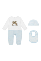 Kids Logo Print Bodysuit Set