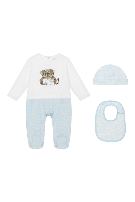 Kids Logo Print Bodysuit Set