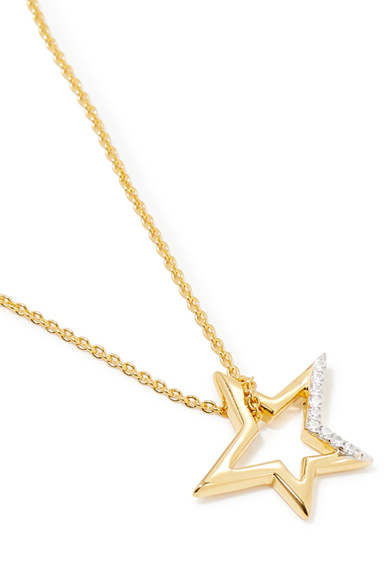 Celestial Star Pave Pendant Necklace