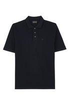 Micro Eagle Logo Cotton Polo Shirt