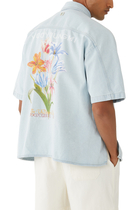 Flower Print Denim Shirt